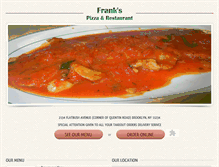 Tablet Screenshot of ilovefrankspizza.com